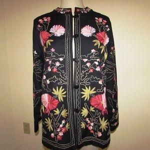 BFA Classics NWOT Black embroidered Jacket L